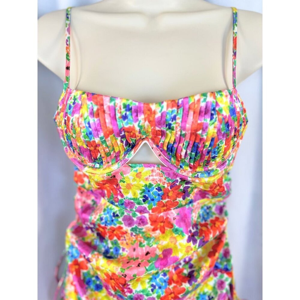 For Love & Lemons Merrill Vibrant Floral Mini Dress $225 - Picture 4 of 13